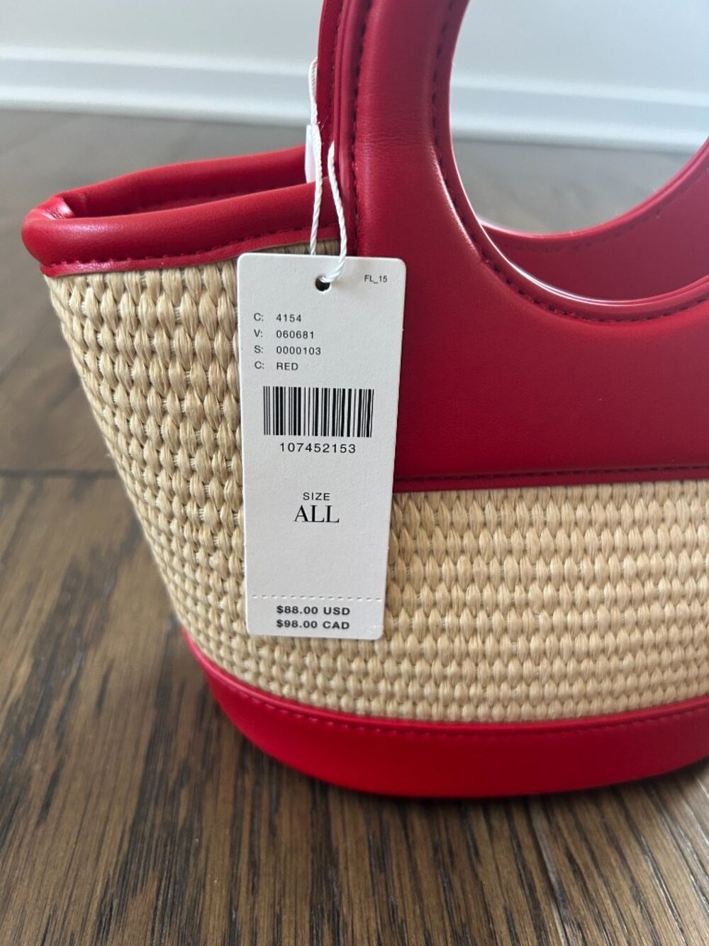 Meli Bianco Carson Raffia Handbag - NWT - Picture 6 of 8